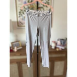Nike Pro Womens Leggings Cropped Stretch Yoga Running Gym Training Gray Medium
